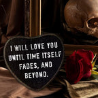 Gothic Wall Decor - I Will Love You - Black Heart Wooden Wall Art Decor - Image 5