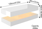 Uspeedy 47.3in Large High Glossy LED Coffee Table - Image 2