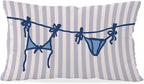 Beachy Throw Pillow Cover 12x20, Trendy Indoor Outdoor Lumbar Pillow Cover by Unknown