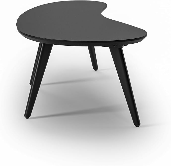 Camaflexi Mid Century Modern Abstract Shaped Coffee Table/Wood/Black Finish - Image 7
