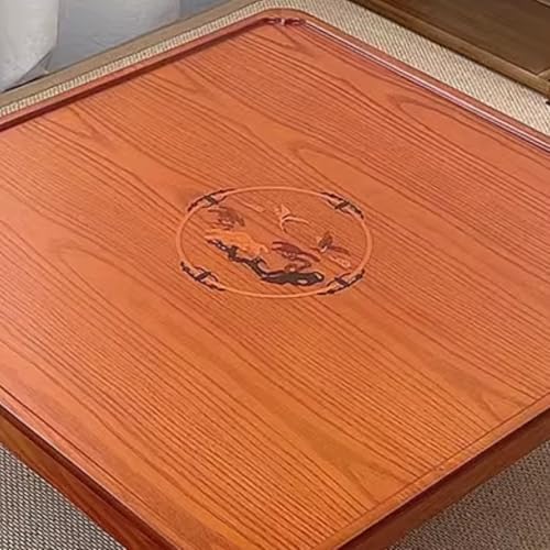 Square Folding Coffee Table, Solid Wood Low Dining Table - Image 5