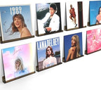 Vinyl Record Wall Mount Shelves, 12 inch Vinyl Holder, 8 Pack, Black by Laurensory