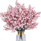 Babys Breath Artificial Flowers, 8 Bundles Cherry Blossom Pink Real Touch Fake Silk Flowers Bulk for Vase Home Office Wedding Spring Indoor Outdoor Centerpiece Table Mother's Day Decorations by HIAGROW