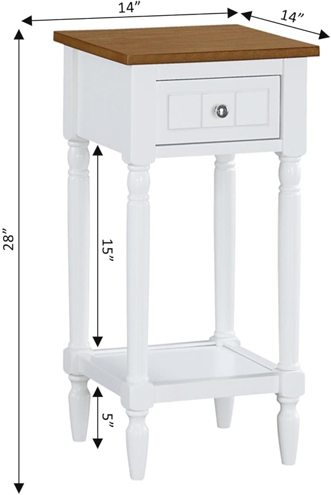 Convenience Concepts French Country Khloe 1 Drawer Accent End Table 14" - Image 3