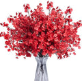 SITUMEIZI 6Pcs Red Artificial Baby's Breath Flowers 19.3 Inch Silk Gypsophila Bundles Real Touch Fake Flowers for Wedding, Home Decor, Fall Centerpieces DIY Floral Arrangement by SITUMEIZI