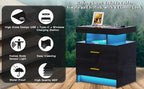 HNEBC Auto LED Nightstands Set of 2, Modern Bedside Table - Image 10