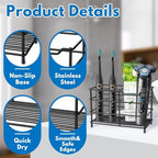 Electric Toothbrush Holders for Bathrooms 304 Stainless Steel Quick Drying - Image 7
