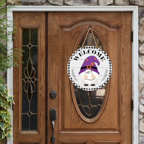 Interchangeable Gnome Welcome Sign Halloween Fall Porch Decor - Image 4