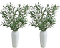 4 PCS 39 Inch Faux Olive Branches Artificial Flowers Greenery Stems Olive Tree Branch for Vase Filler Home Decor Indoor by VICROL