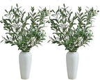 4 PCS 39 Inch Faux Olive Branches Artificial Flowers Greenery Stems Olive Tree Branch for Vase Filler Home Decor Indoor by VICROL