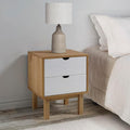 Scandinavian Style Bedside Cabinet, Engineered Wood, 15.4" x 17.7" x 22.4" by Unknown