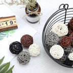 Wicker Ball Orbs,White, Dark Gray, Brown, Black,2.4'',2'',1.6'',1.2'' - Image 5