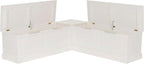 Linon Harris White Solid Pine Backless Nook - Image 9