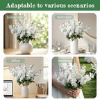 Fake Flowers 23.6” Delphinium Artificial Flowers 8Pcs Silk Flowers with Stems Long Stem Artificial Flowers for Tall Vase Faux Flowers for Indoor Home Decoration Wedding Decoration Centerpiece White - Image 5