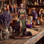 RattanView Hecate Statue, Greek Goddess with Hounds, Resin Statue - Image 6