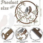 Ferraycle Metal Wall Art Bird Branches Hanging Ornament, Dark Color - Image 2