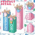 MiniInflat Spring 3 Pcs Table Decor, Wooden Block Sign Tiered Tray - Image 5