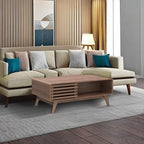 mopio Ensley Dual-Side Storage Coffee Table – Mid Century Modern Fluted Wood - Image 5