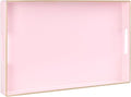 MAONAME Pink Serving Tray with Handles, Modern Decorative Tray by MAONAME