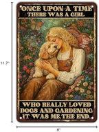 Funny Garden Decor Gardening Sign There was A Girl Who Really Loved Dogs Vintage Metal Tin Sign Wall Decor for Garden Outdoor Yard Farmhouse 8x12 Inch - Image 7