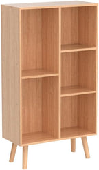 LEYAOYAO Wooden 5 Cube Bookshelf, Natural 3 Tier Book Shelf - Image 4