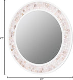 Tanmicoshomy Round Wall Mirror 24 Inch, Circle Mosaic Mirror - Image 8