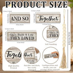 Yuntau 4 Pcs Farmhouse Table Centerpiece Wood Block Signs Tiered Tray Decor - Image 4