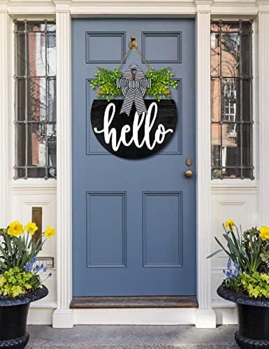 17 inch Rustic Welcome Sign with Bow and 3D Letters for Front Door - Image 5