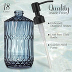 JASAI 18 Oz Blue Soap Dispenser with Black Rust Proof Pump - Image 2