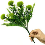CATTREE Artificial Dandelion Plants, Plastic Flowers Shrubs Bushes Fake Grass Wedding Indoor Outdoor Home Garden Verandah Centerpieces Arrangements Party Decoration Planting Filler - Green 4 Pack - Image 5