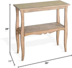 Sunny Designs Marina Oak Beach Pebble Solid Wood and Veneers Side Table - Image 3