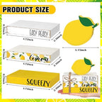Geelin 4 Pcs Lemon Kitchen Decor Table Decoration Wooden Book Stack Signs - Image 3