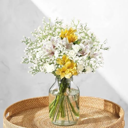 N&T NIETING Babys Breath Artificial Flowers Bulk Faux Flowers, 15Pcs, White - Image 4
