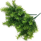 CATTREE Artificial Plants, Plastic Shrubs Faux Flowers Fake Grass Leaves Simulation Greenery Bushes Indoor Outdoor Home Garden Office Yard Verandah Wedding Decoration Planter Filler - 2 Bundles - Image 6
