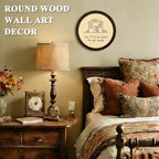 CFFJLHN Rustic Farmhouse Wall Art Decor, Oh It's So Good to Be Home Motivational Neutral Minimalist Round Hanging Wall Decor for Home Bedroom Living Room, 10x10 Inch - Image 2