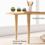 WoodShine Mid Century Modern Mini-Swing Wooden Coffee/Tea Table, Real Solid - Image 8