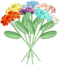 8 Pcs Hand-woven Forget-Me-Not Flower, Crochet myosotis Bouquet, Multicolor by JOONOR