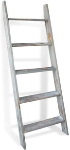 Honest Blanket Ladders for The Living Room, 5-Tier Blanket Holder, Wall-Leaning by HONESTOUTFITTERS