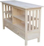 IC International Concepts, Mission Entertainment/TV Stand, Solid Real Wood - Image 7