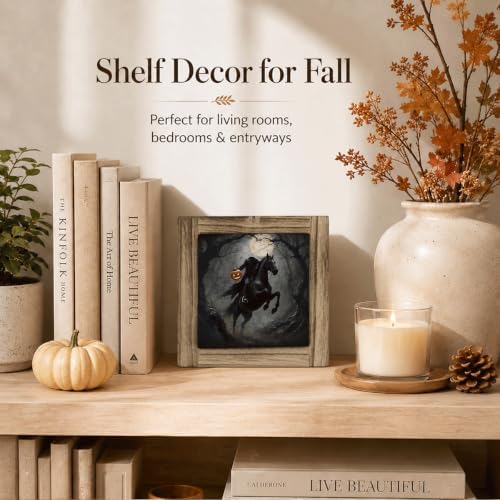 Headless Horseman Wood Plaque Sign, Halloween Gothic Shelf Art Decor 50 - Image 4