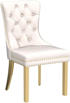 KCC Velvet Dining Chairs Set of 2, Upholstered High-end Tufted Dining Chair - Image 4