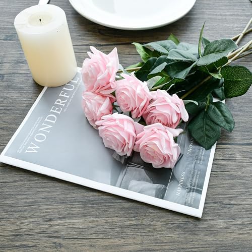 Mandy's Artificial 10 Stems Silk Light Pink Rose - Image 7