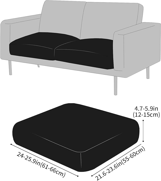 Fuloon Faux Leather Couch Cushion Slipcover, Waterproof Stretch Covers - Image 3