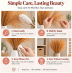 Mandy's 20 Stems Orange Silk Pampas Grass Bouquet - Image 6