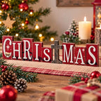 Threehoney 9 Pcs Nativity Christmas Wood Block, Rustic Christmas Sign Decor - Image 4