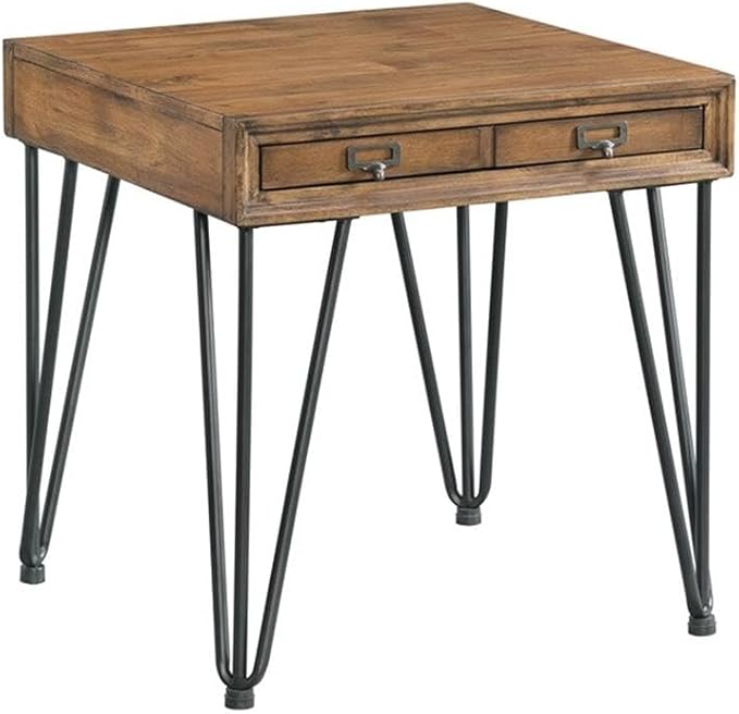 Pemberly Row Transitional Tanner 2PC Occasional Table Set, Light Walnut Finish - Image 5