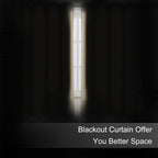 Blackout Curtains 66 x 72 Inch Long Beige Curtains Set of 2 Panels Room - Image 3