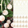 51 Pcs Christmas Velvet Ornaments 15 Pcs Christmas Tree Decor Balls 3.14" 36 Pcs Velvet Vintage Ribbon Bows 5/8" Wide 6 * 8" for Xmas Tree Hanging Decorations Home Indoor Decor (White) by LIANGMIDA