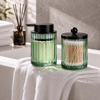 Amolliar Bathroom Accessories Set, Green Glass Complete 4PCS Bathroom Sets - Image 7