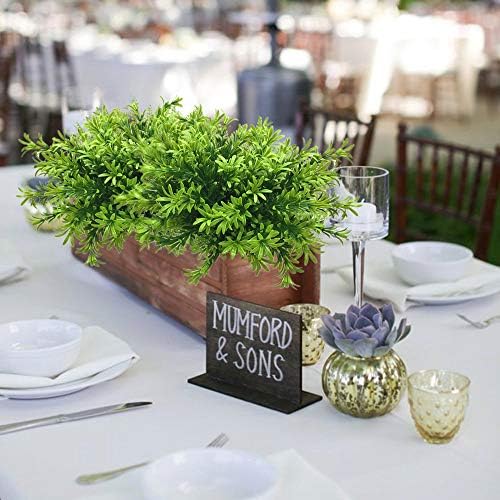 CATTREE Artificial Plants, Plastic Shrubs Faux Flowers Fake Grass Leaves Simulation Greenery Bushes Indoor Outdoor Home Garden Office Yard Verandah Wedding Decoration Planter Filler - 2 Bundles - Image 4